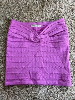 Zenana Outfitters Pink Twist-Front Crop Top